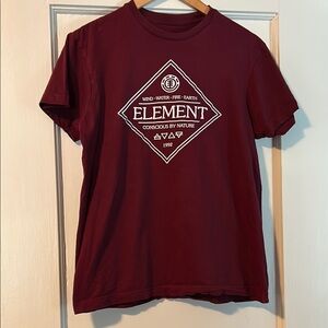 Element Maroon Graphic T-Shirt